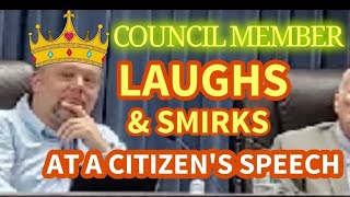 BENBROOK TEXASCity Council member smirks and laughs at concerns of a citzen during their speech [upl. by Eceela]