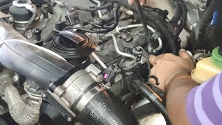 AUDI Q7 30 TDI INJECTOR REMOVAL 2 [upl. by Asor]