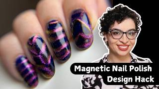 How to Apply Easiest Magnetic Nail Polish Designs Ever No Gel [upl. by Lankton]