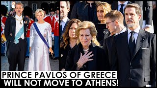 CROWN PRINCE PAVLOS OF GREECE AND MARIECHANTAL WILL NOT MOVE TO ATHENS [upl. by Nohsar645]