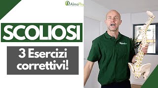 Scoliosi 3 esercizi correttivi [upl. by Enitsuj]