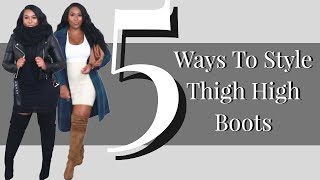 5 Ways to Style Thigh High Boots  Wide Calves [upl. by Valma]