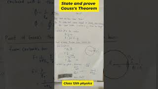 State And Prove Gausss Law and TheoremClass 12th Physics [upl. by Eikciv]