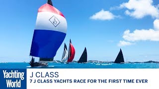 7 J Class yachts race for the first time ever  from onboard Shamrock  Yachting World [upl. by Cerys]