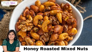 Healthy Honey Roasted Mixed Nuts Recipe [upl. by Inalaehak779]