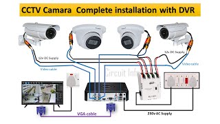 CCTV camera Complete Installation with DVR  Surveillance Closed Circuit TV CircuitInfo [upl. by Notnilc]