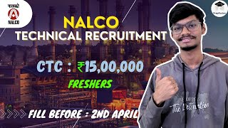 NALCO Recruitment 2024  GET  Permanent Job  Freshers [upl. by Kennett]