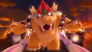 Super Mario 3D World  All Bowser Boss Fights 2 Player [upl. by Ataynik]