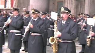 Piazza Pantheon ROMA ITALY Banda Aeronautica Marzo 2011 Celebrazioni Unita di Italia [upl. by Sirotek]