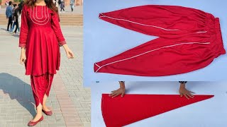 Perfect tulip salwar cutting and stiching ट्यूलिप सलवार tulip pant cutting and stiching tulip [upl. by Putnem820]