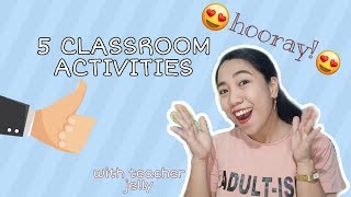 5 ENGAGING CLASSROOM ACTIVITIES  FILIPINO TEACHERS  TAGALOG [upl. by Eirhtug]