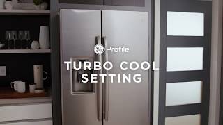 GE Profile BuiltIn Side by Side Refrigerator  Turbo Cool Setting [upl. by Irihs]