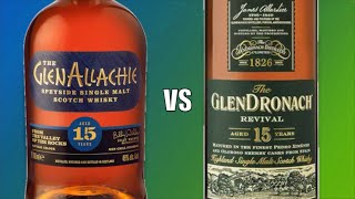 GlenAllachie 15 vs Glendronach 15 Year Old Single Malt Scotch Whisky [upl. by Enirhtac]