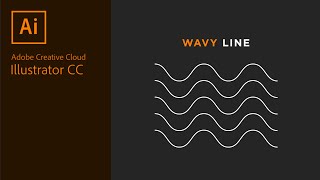 How to make a wavy line in Adobe Illustrator [upl. by Yonina]