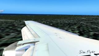 FS2004 Bahamasair B737200 Landing Nassau [upl. by Zeidman]