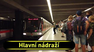 Metro Station Hlavní nádraží  Prague 🇨🇿  Walkthrough 🚶 [upl. by Ccasi]