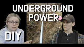 How to Install Underground Electrical Power Lines on Your Own Using Conduit plus our COST [upl. by Arraeis]