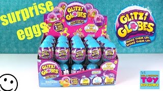 Glitzi Globes Surprise Eggs Snow Globe DIY Arts amp Crafts Opening  PSToyReviews [upl. by Eisen]