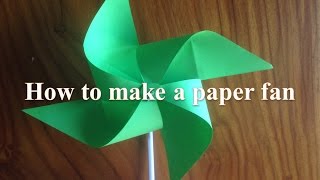 DIY  How to make a paper fan [upl. by Zebedee]