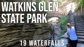 WATKINS GLEN STATE PARK  Hiking past 19 Waterfalls through a gorge in the Finger Lakes New York [upl. by Imoyik]