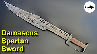 Forging a Damascus Spartan Sword [upl. by Ahsaek]