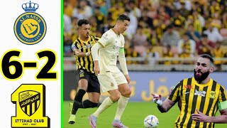 Al Nassr Vs Al Itihad 6  2 Highlights  All Goals  2023 [upl. by Strohben93]