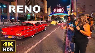 4K HDR Reno Nevada Night Walk  Sept 2023 [upl. by Tybie]