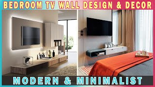 MODERN amp MINIMALIST 40 Stunning Master Bedroom TV Wall Design amp Decoration 2021 [upl. by Pasco]