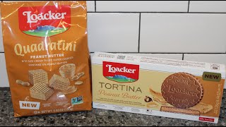 Loacker Quadratini Peanut Butter Wafers amp Tortina Peanut Butter Review [upl. by Eimmac]