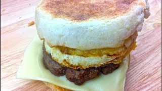 How to make a SAUSAGE amp EGG McMUFFIN recipe [upl. by Drarej]