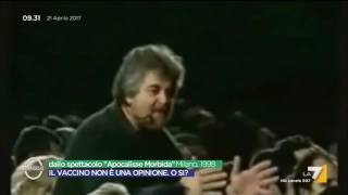 Beppe Grillo sui vaccini in un monologo del 1998 [upl. by Auqenet]