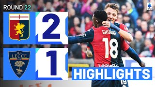 GENOALECCE 21  HIGHLIGHTS  Genoa strikers shine in heroic comeback  Serie A 202324 [upl. by Atinek592]