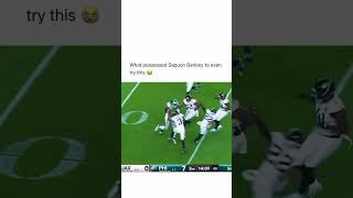 What possessed Saquon Barkley to even try this 😭 [upl. by Reffotsirhc966]