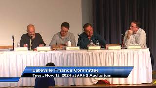 Lakeville Finance Committee 111224 [upl. by Luas]