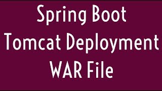 How to deploy the WAR file into the Tomcat  Spring Boot [upl. by Ahsenav559]