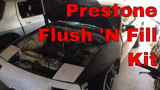 RX7 Coolant Flush Using Prestone Antifreeze Flush N Fill Kit [upl. by Etnovaj103]