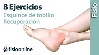 8 ejercicios para RECUPERARTE de un ESGUINCE de TOBILLO [upl. by Anhcar]