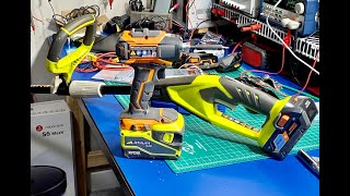 Ryobi 24V Tools running with 18V Ridgid Battery [upl. by Gilly575]