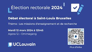 Election rectorale 2024  débat sur les missions denseignement et de recherche [upl. by Nissy]