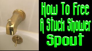 How To Free A Stuck Shower Faucet Spout [upl. by Kato]