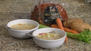 KICKOFF COOKIN HAM POTATO CORN CHOWDER [upl. by Anura]