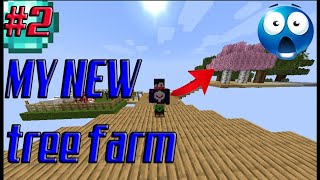 my new tree farm in minecraft one block  part 2  AWARA GAMING TVT [upl. by Giguere]