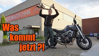 Soundoptimerung Yamaha MT09  Wir bauen einen Auspuff an [upl. by Ellainad491]