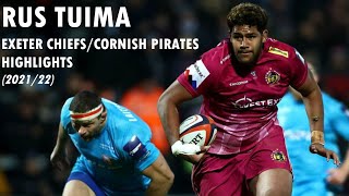 Rus Tuima  Exeter ChiefsCornish Pirates Rugby Highlights 202122 [upl. by Atnauqahs]