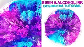 Resin Petri Dish amp Alcohol Ink Tutorial BASICS [upl. by Salomie441]