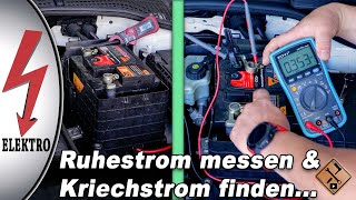 Autobatterie plötzlich leer Autobatterie Kriechstrom messen mit Multimeter und Zangenamperemeter ✔ [upl. by Emmett]