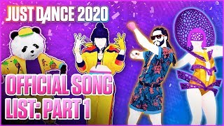 Just Dance 2020 Official Song List  Part 1 US [upl. by Richardson]