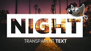 How to Create a Transparent text effect in gimp [upl. by Sklar490]