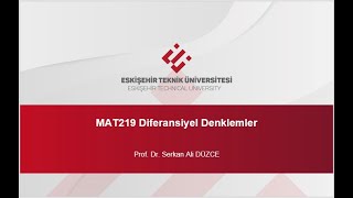 Diferansiyel Denklemler  Sınav Soru Çözümleri [upl. by Harland952]