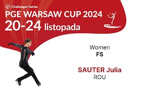 8 Julia SAUTER ROU W FS PGE Warsaw Cup 2024 [upl. by Teresina387]